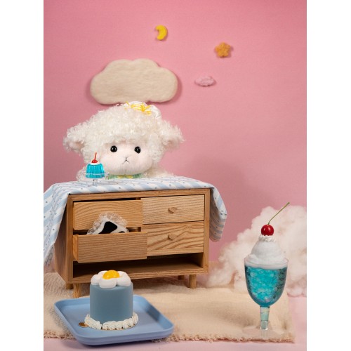 Авторская мягкая игрушка Lina Овечка белая с розовым в костюме размер M (±30 см) Авторская мягкая игрушка Lina Овечка белая с розовым в костюме размер M (±30 см)