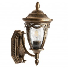 Светильник садово-парковый Feron PL682 на стену вверх 60W 230V E27, черное золото 11693 Светильник садово-парковый Feron PL682 на стену вверх 60W 230V E27, черное золото 11693