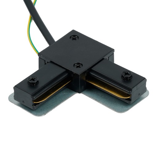 Коннектор угловой однофазный для шинопровода с проводом, черный, LD1021C FERON 52154 Коннектор угловой однофазный для шинопровода с проводом, черный, LD1021C FERON 52154