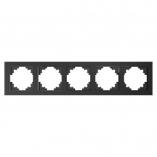 Рамка 5-местная, стекло, STEKKER, GFR00-7005-06, серия Катрин, графит 39642 Рамка 5-местная, стекло, STEKKER, GFR00-7005-06, серия Катрин, графит 39642