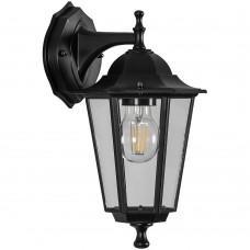 Светильник садово-парковый Feron 6202/PL6202  шестигранный на стену вниз 100W E27 230V, черный 11066 Светильник садово-парковый Feron 6202/PL6202  шестигранный на стену вниз 100W E27 230V, черный 11066