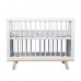 Кроватка для новорожденного Lillaland - модель Lilla Aria (НИК23) белая/дерево Кроватка для новорожденного Lillaland - модель Lilla Aria (НИК23) белая/дерево