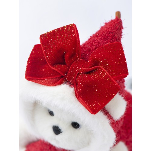 Lina Медведь белый в Рождественском наряде брелок XS (±15 см) Lina Медведь белый в Рождественском наряде брелок XS (±15 см)