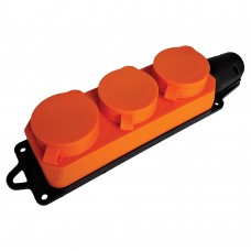 Розетка переносная 3-местная c/з STEKKER, RST16-23-44-5 (РП 16-334), штепсельная 250В, 16А, IP44, оранжевый 49405 Розетка переносная 3-местная c/з STEKKER, RST16-23-44-5 (РП 16-334), штепсельная 250В, 16А, IP44, оранжевый 49405