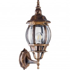 Светильник садово-парковый Feron 8101/PL8101 восьмигранный на стену вверх 100W E27 230V, черное золото 11244 Светильник садово-парковый Feron 8101/PL8101 восьмигранный на стену вверх 100W E27 230V, черное золото 11244