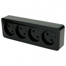 Розетка 4-местная б/з открытой установки, STEKKER, 250В, 10А, IP20, серия София, черный, MST10-14-02 49319 Розетка 4-местная б/з открытой установки, STEKKER, 250В, 10А, IP20, серия София, черный, MST10-14-02 49319