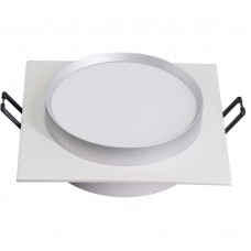 Светильник встраиваемый Feron DL506 потолочный GX53 белый + серебро квадрат 51361 Светильник встраиваемый Feron DL506 потолочный GX53 белый + серебро квадрат 51361