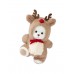 Авторская мягкая игрушка Lina Медведь белый в костюмчике Олень брелок XS (±15 см) Авторская мягкая игрушка Lina Медведь белый в костюмчике Олень брелок XS (±15 см)