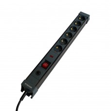 Сетевой фильтр 6-местный с/з STEKKER 3x1мм2, 1,8 м, 250В, 16А, серия Techno, HM22-61-02, черный 50159 Сетевой фильтр 6-местный с/з STEKKER 3x1мм2, 1,8 м, 250В, 16А, серия Techno, HM22-61-02, черный 50159