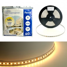 Лента светодиодная стабилизированная 120SMD(2835)/м 8Вт/м 48V 40000*10*1.22мм 3000К, IP20 LS420 FERON 48791 Лента светодиодная стабилизированная 120SMD(2835)/м 8Вт/м 48V 40000*10*1.22мм 3000К, IP20 LS420 FERON 48791
