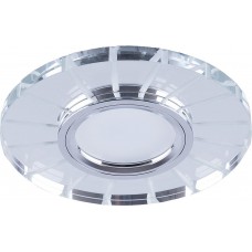 Светильник встраиваемый с LED подсветкой Feron CD982 потолочный MR16 G5.3 прозрачный, хром 32439 Светильник встраиваемый с LED подсветкой Feron CD982 потолочный MR16 G5.3 прозрачный, хром 32439