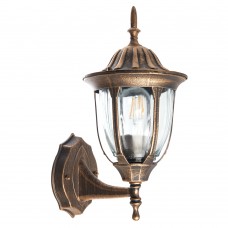 Светильник садово-парковый Feron PL6301 шестигранный на стену вверх 60W E27 230V, черное золото 11897 Светильник садово-парковый Feron PL6301 шестигранный на стену вверх 60W E27 230V, черное золото 11897