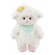 Авторская мягкая игрушка Lina Овечка белая с розовым в костюме размер M (±30 см) Авторская мягкая игрушка Lina Овечка белая с розовым в костюме размер M (±30 см)