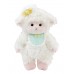 Авторская мягкая игрушка Lina Овечка белая с розовым в костюме размер M (±30 см)