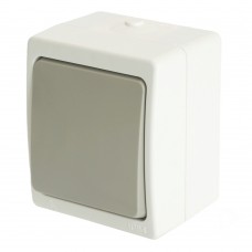 Выключатель 1-клавишный STEKKER, PSW10-211-54, открытой установки, 250В, 10А, IP54, белый/серый 49731 Выключатель 1-клавишный STEKKER, PSW10-211-54, открытой установки, 250В, 10А, IP54, белый/серый 49731