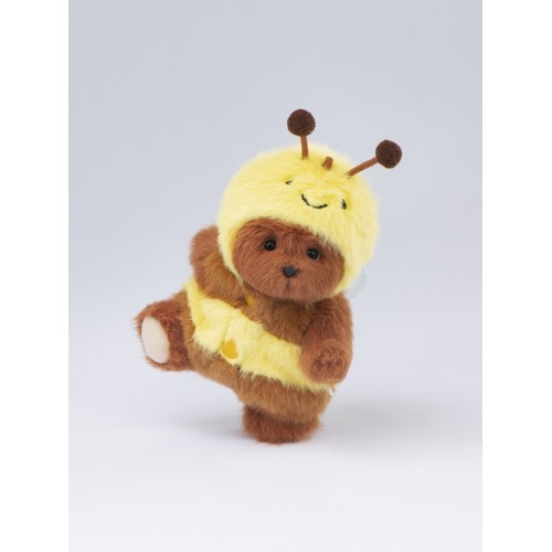 Авторская мягкая игрушка Lina Медведь каштановый Пчелка брелок XS (±15 см) Авторская мягкая игрушка Lina Медведь каштановый Пчелка брелок XS (±15 см)