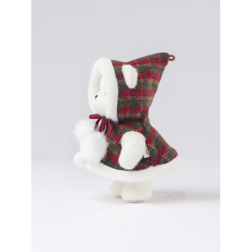 Lina Медведь белый в Плаще с бантом брелок XS (±15 см) Lina Медведь белый в Плаще с бантом брелок XS (±15 см)