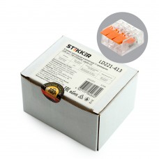 Универсальная компактная клемма 3-проводная STEKKER, LD221-413. Упаковка (100 шт) 32394 Универсальная компактная клемма 3-проводная STEKKER, LD221-413. Упаковка (100 шт) 32394