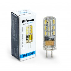 Лампа светодиодная Feron LB-422 G4 3W 12V  6400K 25533 Лампа светодиодная Feron LB-422 G4 3W 12V  6400K 25533