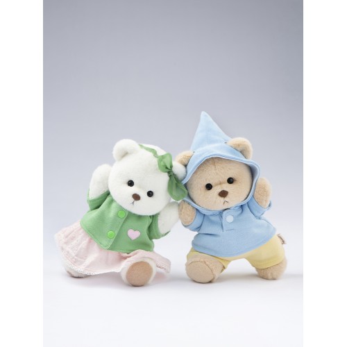 Авторская мягкая игрушка Lina Медведь Эверест молочный в голубом худи и желтых штанишках S (±20 см) Авторская мягкая игрушка Lina Медведь Эверест молочный в голубом худи и желтых штанишках S (±20 см)