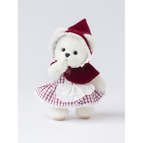 Авторская мягкая игрушка Lina Медведь белый в Костюме Красная шапочка брелок XS (±15 см) Авторская мягкая игрушка Lina Медведь белый в Костюме Красная шапочка брелок XS (±15 см)