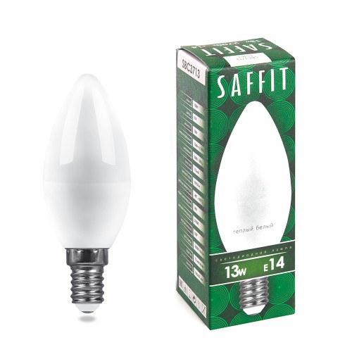 Лампа светодиодная SAFFIT SBC3713 Свеча E14 13W 2700K