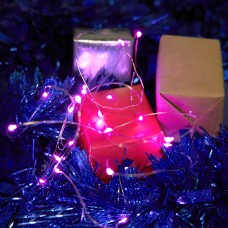 Светодиодная гирлянда Feron CL570 линейная Роса, статичная 2м + 0.5м розовый с питанием от батареек, прозрачный шнур 48602 Светодиодная гирлянда Feron CL570 линейная Роса, статичная 2м + 0.5м розовый с питанием от батареек, прозрачный шнур 48602