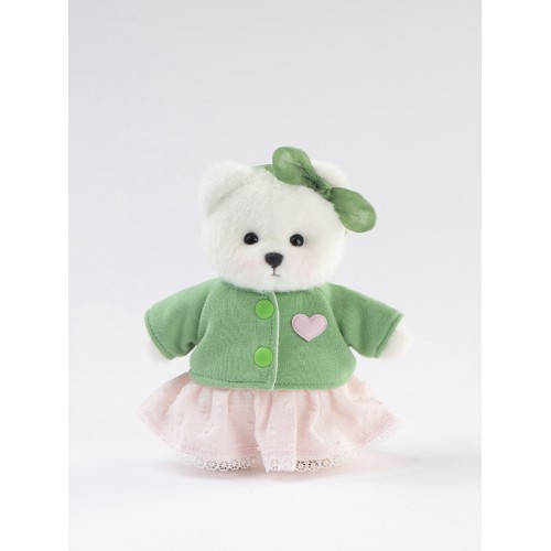 Авторская мягкая игрушка Lina Медведь Счастье белый с зеленым топиком и розовой юбочкой-брелком XS (±15 см) Авторская мягкая игрушка Lina Медведь Счастье белый с зеленым топиком и розовой юбочкой-брелком XS (±15 см)