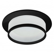 Светильник встраиваемый Feron DL500 потолочный GX53 черный круг 51086 Светильник встраиваемый Feron DL500 потолочный GX53 черный круг 51086