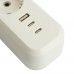 Удлинитель 4-местный с/з с выключ. STEKKER HM071-41-03 3x1мм2, 3м, 250В, 16А, 1USB+2C, 2.4A, сер Home, белый 50140