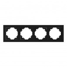 Рамка 4-местная, стекло, STEKKER GFR00-7004-05, серия Катрин, черный 39521 Рамка 4-местная, стекло, STEKKER GFR00-7004-05, серия Катрин, черный 39521