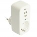 Сетевой фильтр 1-местный с/з STEKKER 250В, 16А,  2USB+1Type-C 2,4 A, серия Nova, HM81-11-1, белый 50142