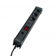 Сетевой фильтр 3-местный с/з STEKKER 3x1мм2, 3 м, 250В, 16А, серия Techno, HM22-31-03, черный 50154 Сетевой фильтр 3-местный с/з STEKKER 3x1мм2, 3 м, 250В, 16А, серия Techno, HM22-31-03, черный 50154