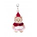 Авторская мягкая игрушка Lina Медведь молочный в Костюме Красная шапочка брелок  XS (±15 см)