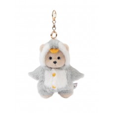 Авторская мягкая игрушка Lina Медведь молочный в костюмчике Пингвин брелок  XS (±15 см)