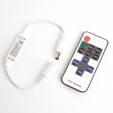 Контроллер для одноцветной светодиодной ленты мини с П/У белый, 12-24V, LD65 FERON 48031 Контроллер для одноцветной светодиодной ленты мини с П/У белый, 12-24V, LD65 FERON 48031