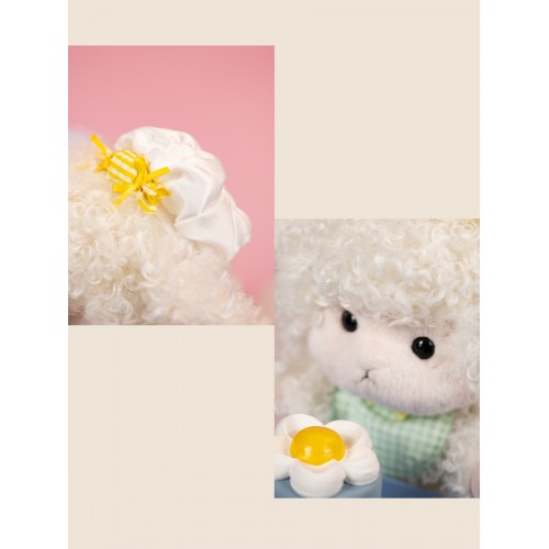 Авторская мягкая игрушка Lina Овечка белая с розовым в костюме размер M (±30 см) Авторская мягкая игрушка Lina Овечка белая с розовым в костюме размер M (±30 см)