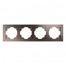 Рамка 4-местная, стекло, STEKKER,GFR00-7004-04,серия Катрин, шоколад 39538 Рамка 4-местная, стекло, STEKKER,GFR00-7004-04,серия Катрин, шоколад 39538