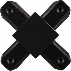 Коннектор Х-образный однофазный  для шинопровода , черный, LD1002 FERON 10331 Коннектор Х-образный однофазный  для шинопровода , черный, LD1002 FERON 10331