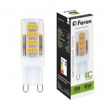 Лампа светодиодная Feron LB-432 G9 5W 175-265V 4000K 25770 Лампа светодиодная Feron LB-432 G9 5W 175-265V 4000K 25770