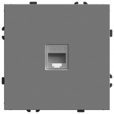 Розетка компьютерная 1-местная RJ-45 (механизм), STEKKER, серия Эмили, RST00-5117-10, платиново-серый, soft touch 49951 Розетка компьютерная 1-местная RJ-45 (механизм), STEKKER, серия Эмили, RST00-5117-10, платиново-серый, soft touch 49951