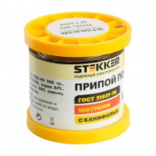 APL40-100-1 Припой ПОС-40 с канифолью в бобине 100 гр STEKKER 50315 APL40-100-1 Припой ПОС-40 с канифолью в бобине 100 гр STEKKER 50315
