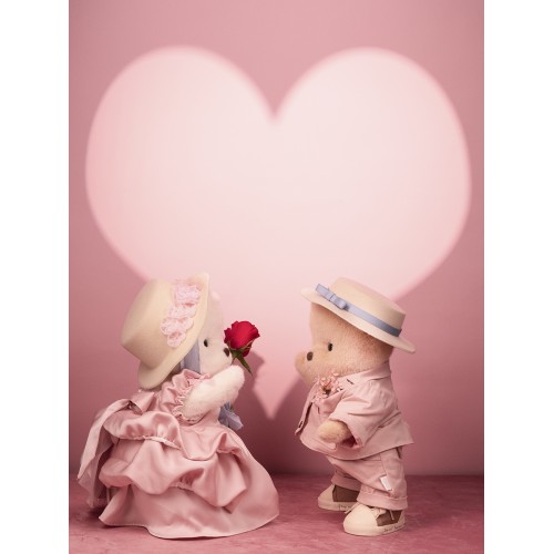 Авторская мягкая игрушка Lina Медведь молочный Сладкая парочка в костюме M (±30 см) Авторская мягкая игрушка Lina Медведь молочный Сладкая парочка в костюме M (±30 см)