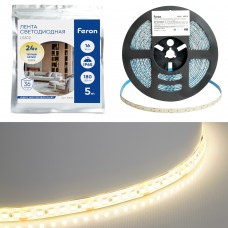 Светодиодная LED лента Feron LS512, 180SMD(2835)/м 16Вт/м 24V 5000*10*2.3мм 3000К IP65. Упаковка (1 шт) 51825 Светодиодная LED лента Feron LS512, 180SMD(2835)/м 16Вт/м 24V 5000*10*2.3мм 3000К IP65. Упаковка (1 шт) 51825