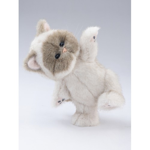 Авторская мягкая игрушка Lina Кошка Сиамская белая S (±20 см) Авторская мягкая игрушка Lina Кошка Сиамская белая S (±20 см)