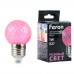 Лампа светодиодная Feron LB-385 Шарик розовый прозрачный E27 1W 230V 52177