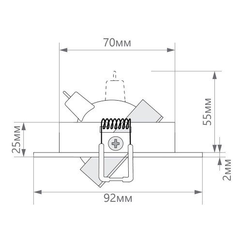 Светильник встраиваемый Feron DL2811 потолочный MR16 G5.3 черный-хром