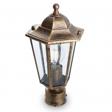 Светильник садово-парковый Feron 6103/PL6103 шестигранный на столб 60W E27 230V, черное золото 11129 Светильник садово-парковый Feron 6103/PL6103 шестигранный на столб 60W E27 230V, черное золото 11129