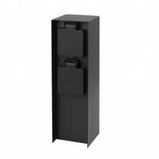 Розетка уличная Feron TM200, 220-230V, 16A, IP44, 70*70*300мм, черный 52184