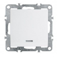 Выключатель 1-клавишный c индикатором (механизм), STEKKER, PSW10-9101-01, 250В, 10А, серия Эрна, белый 39309 Выключатель 1-клавишный c индикатором (механизм), STEKKER, PSW10-9101-01, 250В, 10А, серия Эрна, белый 39309